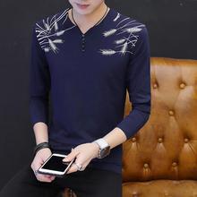 Men's long-sleeved t-shirt_2019 new autumn men's