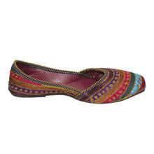 Multi Embroidered Khussa Shoe For Women