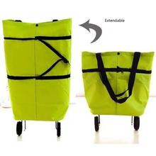 Foldable Waterproof Shopping Bag Large Cart Trolley with Wheel