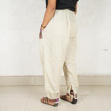 Linen Unisex Loose Pant Dhaka and White