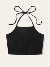 Halter Solid Crop Top