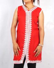 Saavya Design'S Women Front Slited Red Kurti