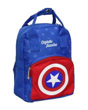 Black/Red Printed Captain America Backpack For Boys