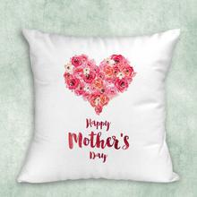 Happy Mother's Day Printed White Cushion