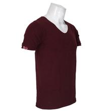 Maroon Stretchable Round Neck T-Shirt For Men