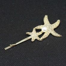 Golden Star Fish Designed Hair Clip