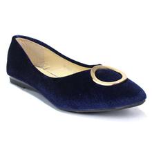 Blue Pointed Closed Shoes For Women