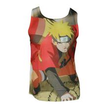 Multicolored Naruto Printed Tank Top For Men