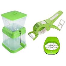 HONEST Combo of Plastic Vegetable, Onion Chopper Cum Cutter, Apple