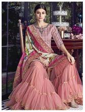 Stylee Lifestyle Pink Chanderi Silk Embroidered Dress Material - 2184