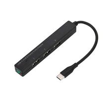 USB3.1 Type-C Hub Splitter Adapter with 3-Port USB 2.0, Digital Audio Port - Black