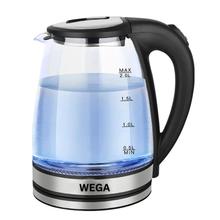 Wega Glass Electric Jug Cordless Kettle 2 ltr with 1 Year warranty