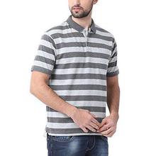 Classic Polo Striped Grey Casual T-shirt