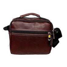 7.5" Stylish Faux Leather Small Messenger Office Cash Sling Bag