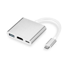 2-in-1 USB Type C To HDMI VGA Adapter-Metallic