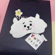 Kpop BTS BT21 Cute Eyeshade Soft Cotton Eye Masks Korean Style Bangtan Boys Sleep Mask Patch Eyes Care Tools Harajuku Kawaii