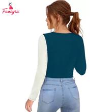 Long Sleeve Casual Crop Top T-Shirt for Women