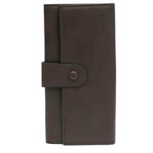 Brown Push Lock Wallet For Women