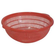 Bagmati Red Round Plastic Fruit & Vegetable Strainer Basket- Big - 444