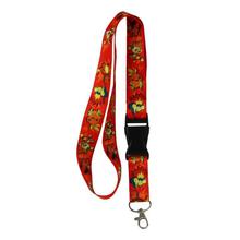 Red Printed Adjustable Strap Key Ring