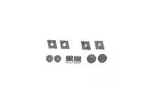 White Stone Stud Earring-5 Pairs Set