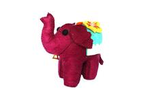 Magenta Pink Felt Playing Elephant Toy