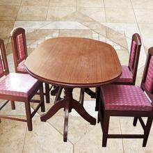 Wooden Oval Top 4-Seater Dining Table