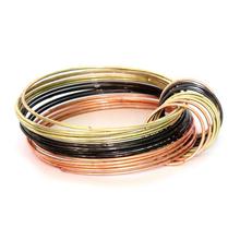 Multicolored Brass Bangle Set For Women