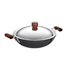 Hawkins Futura Deep-Fry Pan With Stainless Steel Lid (Hard Anodized)- 3.75 L/ 30 cm