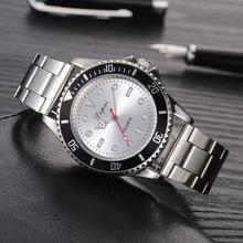 Fashion casual stainless steel leather Men women watch Clock