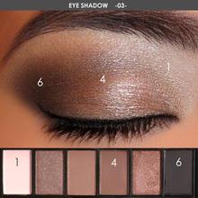 FOCALLURE 6 colors Shimmer eyeshadow palette earth colors