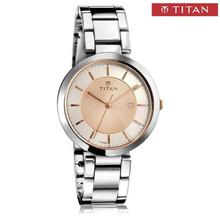 Rose Gold Dial Analog Watch For Women- Silver-2480KM01