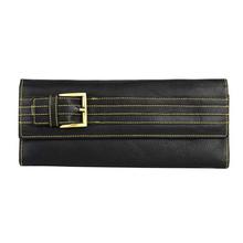 Long Leather Purse For Ladies - Black