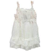 White Solid Frock For Girls