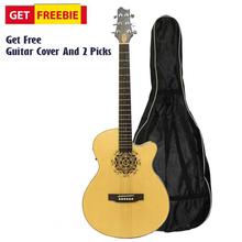 Natural Coloured Smiger Guitar With Free Guitar Bag And 2 Picks