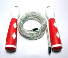 Fitness Equipment Steel Wire Skipping Adjustable Speed Strong Metal Skipping Rope Jumping Rope With Rubber Handle