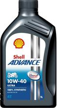 Shell Advance Ultra 10W 40 Fully Synthetic  - 1 Ltr Pack