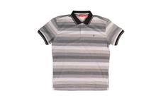 John Players Men Grey Striped Polo T-Shirt