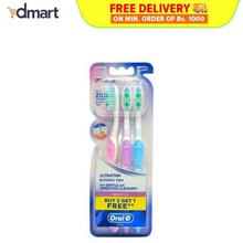 Oral B Ultrathin Sensitive Toothbrush, Extra Soft (Buy 2 Get 1 Free)