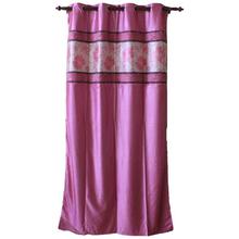 Floral Pattern Cotton Fabric Window/Door Curtain - (Pink/Red)