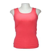 Pink Round Neck Tank Tops For Women
