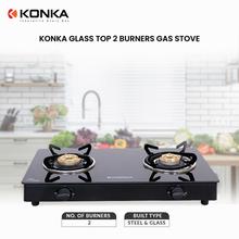 KONKA 2 Burner Automatic Glass Top Gas Stove (KSHINE)