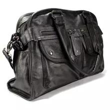 Dark Brown Faux Leather Side Bag :