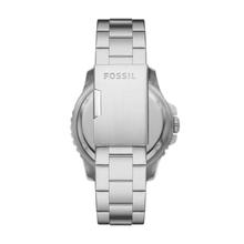 Fossil Silver/Blue Stainless Steel Business Watch For Men - FS5991