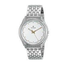 Titan Ottoman Analog White Dial Men's Watch 1578SM05