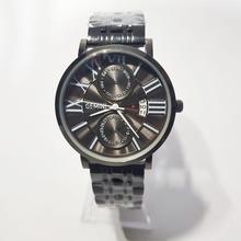 Watch All Black Analog Watch With Roman Dial including date