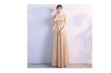 Chic Elegant Glitter Sequins Round Neck Slim Long Party Dress