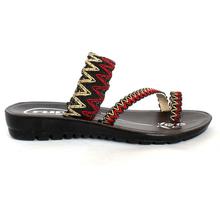 Red Toe Loop Sandals For Women