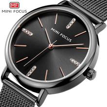 Mini Focus MF0036L Stainless Steel Luxury Watch for Women - Black