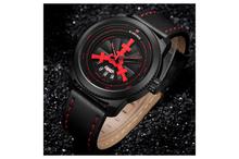 NaviForce NF9156 Astro Day Date Function Analog Watch - Red/Black